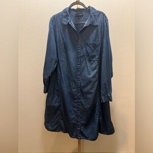 Lane Bryant denim shirt dress size 20